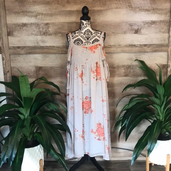 Free People Cold Shoulder Double Sleeve Tie Dress - Picture 6 of 8